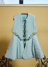 Load image into Gallery viewer, ARMOUR SET - CORSET with skirt bottom, black or dust blue