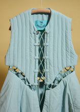 Load image into Gallery viewer, ARMOUR SET - CORSET with skirt bottom, black or dust blue