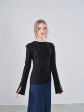 Load image into Gallery viewer, RIB TOP, black