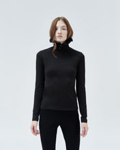 Load image into Gallery viewer, NARCISSUS HIGH-NECK TOP, black
