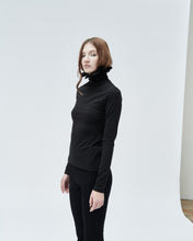Load image into Gallery viewer, NARCISSUS HIGH-NECK TOP, black