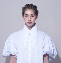 Load image into Gallery viewer, EMA SHIRT with puffed short sleeves, crisp white