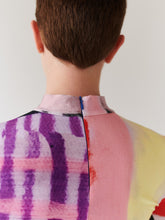 Load image into Gallery viewer, TOP PATCHWORK LILA, long sleeve