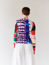 Load image into Gallery viewer, TOP PATCHWORK LILA, long sleeve