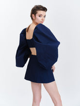 Load image into Gallery viewer, Denim Bonbon Bra with Puffed Sleeves