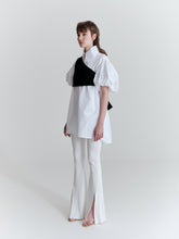 Load image into Gallery viewer, EMA SHIRT with puffed short sleeves, crisp white