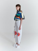 Load image into Gallery viewer, Cropped shirt, hand printed stripes