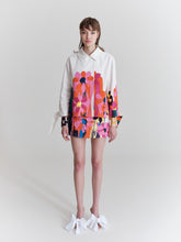 Load image into Gallery viewer, Flower jacket, Off-white with handprinted flowers