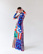 PATCHWORK LONG DRESS TRK FUN