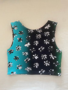 Reversible Crop TOP, flowers