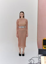 Load image into Gallery viewer, STRIPY DRESS with fluffy edges
