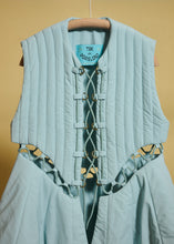 Načíst obrázek do prohlížeče Galerie, ARMOUR SET - CORSET with skirt bottom, black or dust blue
