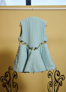 ARMOUR SET - CORSET with skirt bottom, black or dust blue