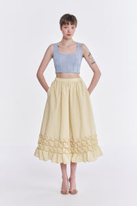SICILY SKIRT-  butter yellow