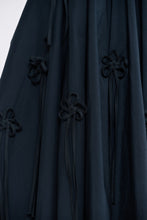 Load image into Gallery viewer, DONNA DRESS with flower embellishment- black
