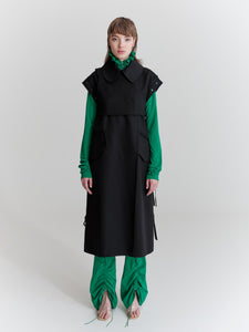 Long vest with a corset