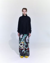 Load image into Gallery viewer, WIDE JERSEY TROUSERS with pleat, marble
