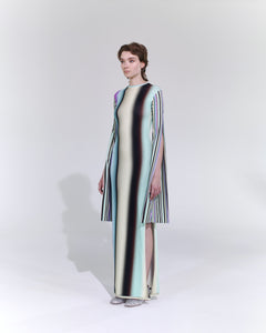 GRADIENT LONG DRESS with extra long sleeve
