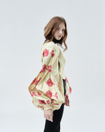 VEST ELIZABETH WITH EMBROIDERY, marble