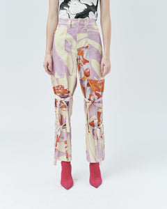 ROSALIA TAILORED TROUSERS WITH BOWS, marshmallow