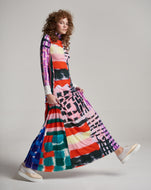 PATCHWORK LILA LONG DRESS - rent