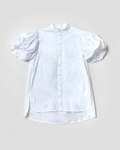 Load image into Gallery viewer, EMA SHIRT with puffed short sleeves, crisp white
