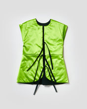 Load image into Gallery viewer, REVERSIBLE LIZARD VEST with wool filling, black/acid green
