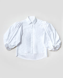 LUDWIG SHIRT with puffed sleeves, crisp white