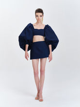 Load image into Gallery viewer, Denim Bonbon Mini Skirt
