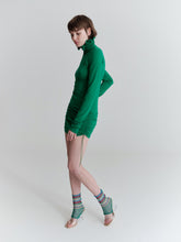 Načíst obrázek do prohlížeče Galerie, Lizard ruched mini dress, green
