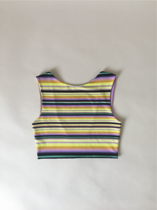 Reversible Crop TOP, yellow/mint